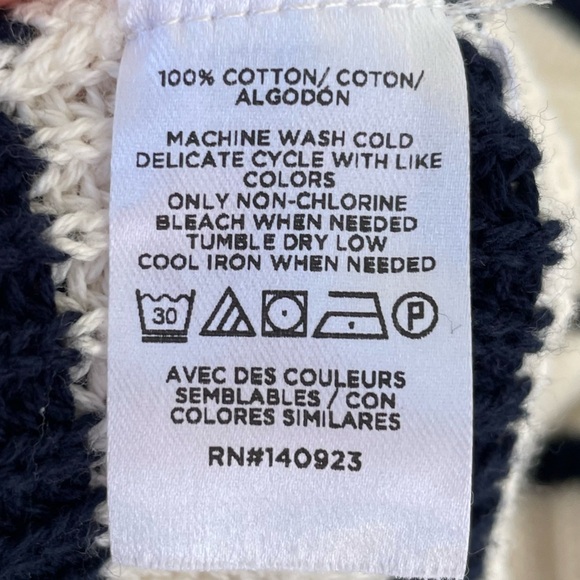 LOFT Striped Double-Breasted Ribbed Knit Sweater Jacket Size small - Picture 10 of 11